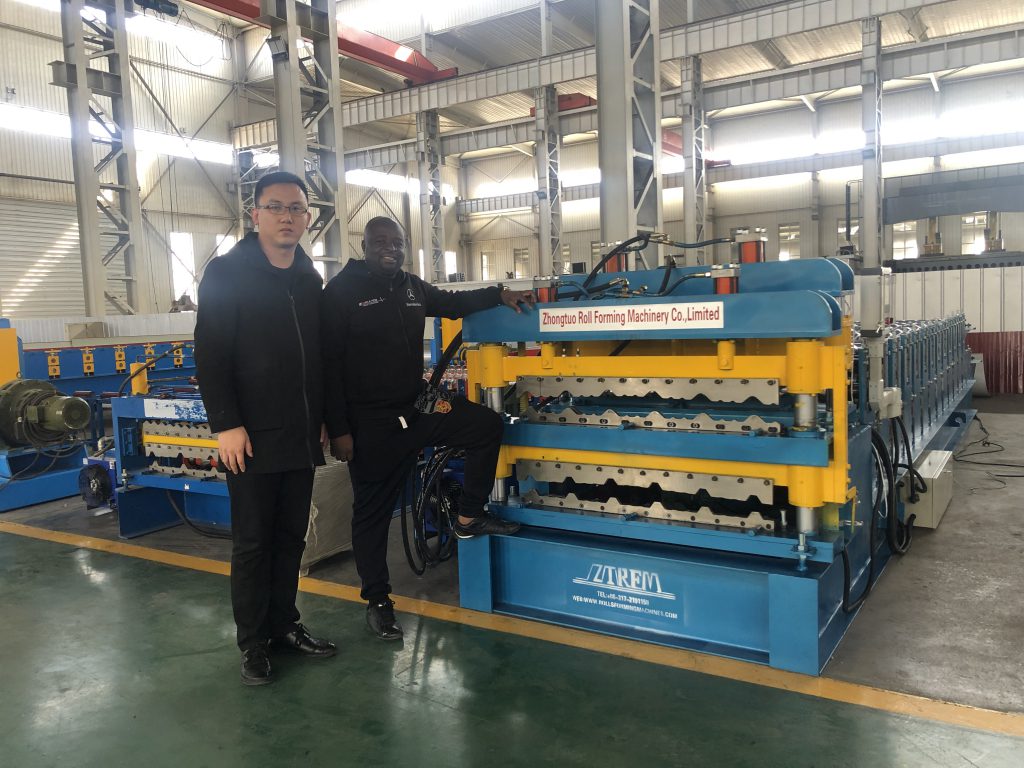 Step tile and IBR sheet Double deck Roll Forming Machine