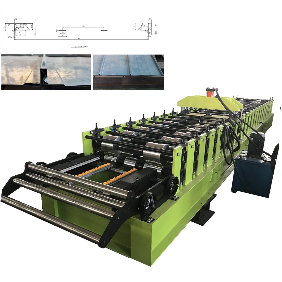 Snap lock standing seam roll forming machine