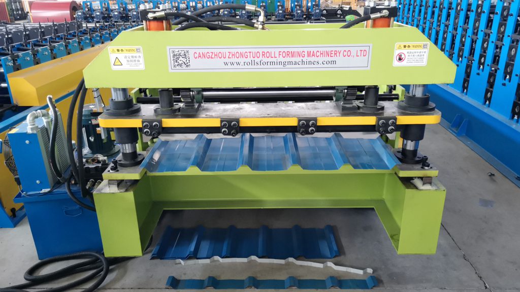 Roofing sheet machine