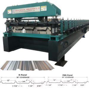 Metal building panel roll forming lines